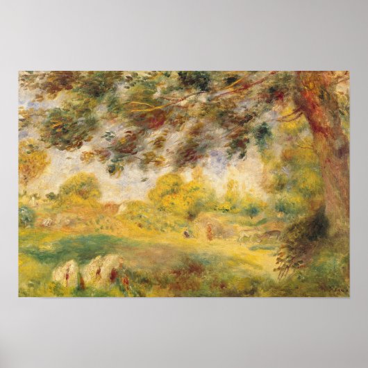 Pierre A Renoir | Landschap van het voorjaar Poster (Voorkant)