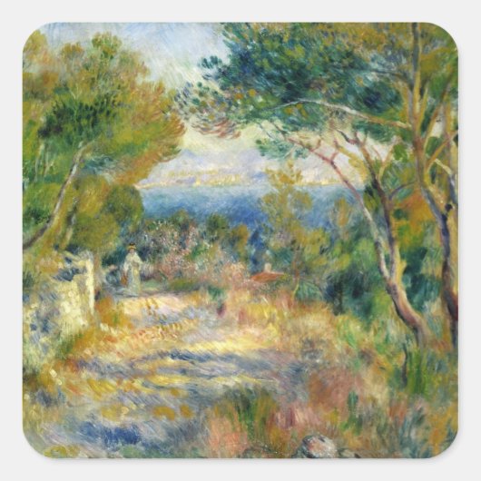 Pierre A Renoir | L'Estaque Vierkante Sticker (Voorkant)