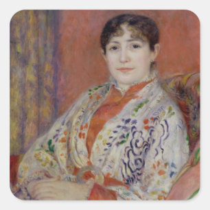 Pierre A Renoir   Madame Heriot Vierkante Sticker