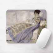 Pierre A Renoir | Madame Monet op een sofa Muismat (Met muis)