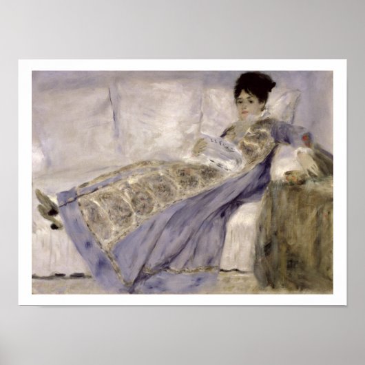 Pierre A Renoir | Madame Monet op een sofa Poster (Voorkant)