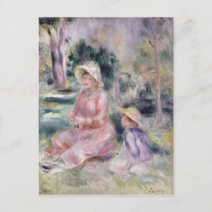 Pierre A Renoir   Madame Renoir en haar zoon Pierr Briefkaart