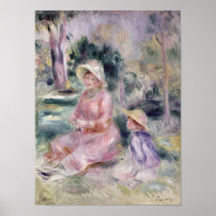 Pierre A Renoir   Madame Renoir en haar zoon Pierr Poster