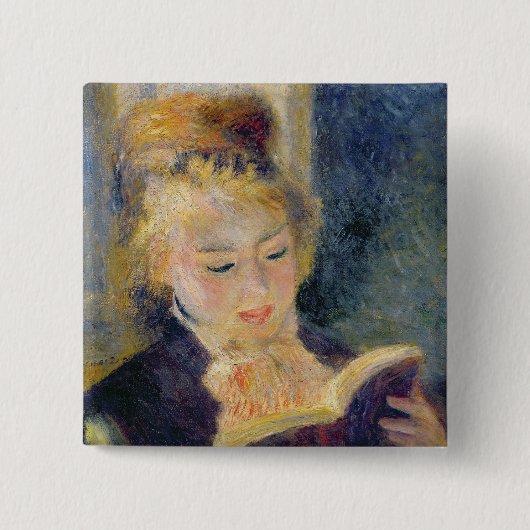Pierre A Renoir | Meislezer Vierkante Button 5,1 Cm (Voorkant)