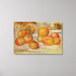 Pierre A Renoir Nog steeds leven met appels Canvas Afdruk