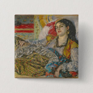 Pierre A Renoir   Olympia Vierkante Button 5,1 Cm