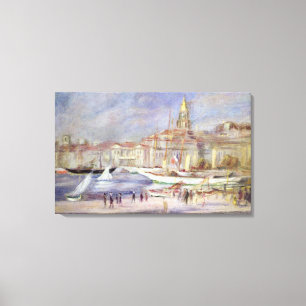 Pierre A Renoir   Oude haven van Marseille Canvas Afdruk