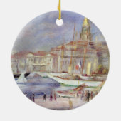 Pierre A Renoir | Oude haven van Marseille Keramisch Ornament (Achterkant)