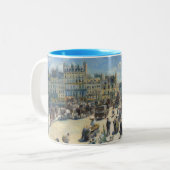 Pierre A Renoir | Pont Neuf, Parijs Tweekleurige Koffiemok (Voorkant links)