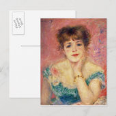 Pierre A Renoir | Portret van Jeanne Samary Briefkaart (Voorkant / Achterkant)