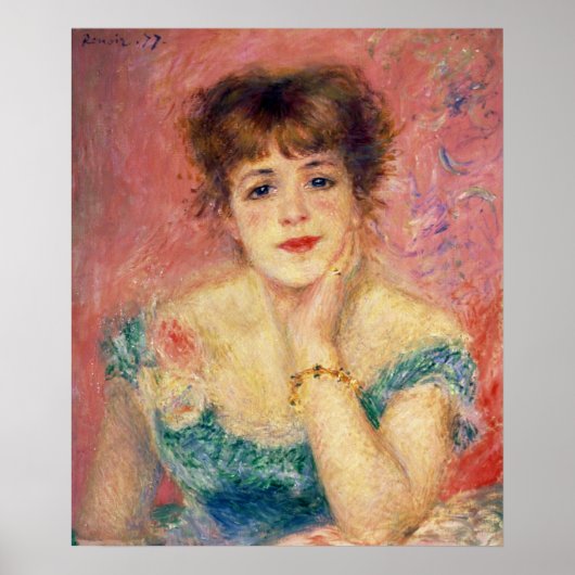Pierre A Renoir | Portret van Jeanne Samary Poster (Voorkant)
