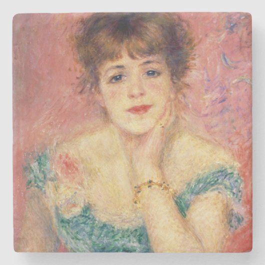 Pierre A Renoir | Portret van Jeanne Samary Stenen Onderzetter (Voorkant)