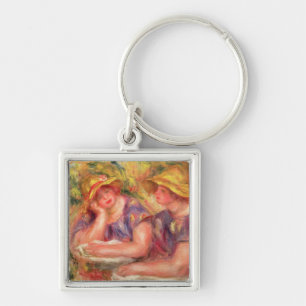 Pierre A Renoir   Twee vrouwen in blauwe blouses Sleutelhanger