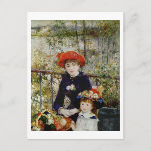 Pierre A Renoir   Twee zussen, of op het terras Briefkaart
