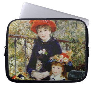 Pierre A Renoir   Twee zussen, of op het terras Laptop Sleeve