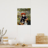 Pierre A Renoir | Twee zussen, of op het terras Poster (Keuken)