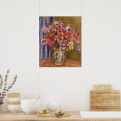 Pierre A Renoir | Vase van Tulpen en annemonen Poster (Keuken)