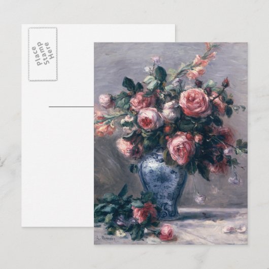Pierre A Renoir | Verloop van de Rozen Briefkaart (Voorkant / Achterkant)