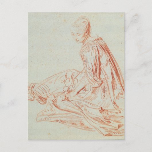 Pierre A Renoir | Vrouw glimlachen Briefkaart (Voorkant)