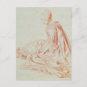 Pierre A Renoir Vrouw glimlachen Briefkaart