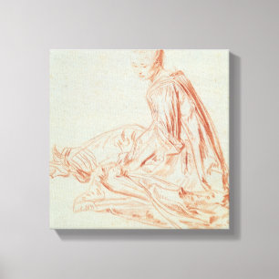 Pierre A Renoir Vrouw glimlachen Canvas Afdruk
