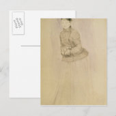 Pierre A Renoir | Vrouw met een Muff Briefkaart (Voorkant / Achterkant)