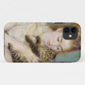 Pierre A Renoir | Vrouw met kat Case-Mate iPhone Case (Achterkant (horizontaal))