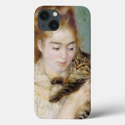 Pierre A Renoir | Vrouw met kat Case-Mate iPhone Case (Achterkant)