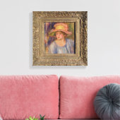 Pierre A Renoir | Vrouw met Pet Canvas Afdruk (Insitu (Woonkamer))