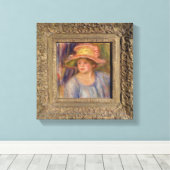 Pierre A Renoir | Vrouw met Pet Canvas Afdruk (Insitu (Houten vloer))