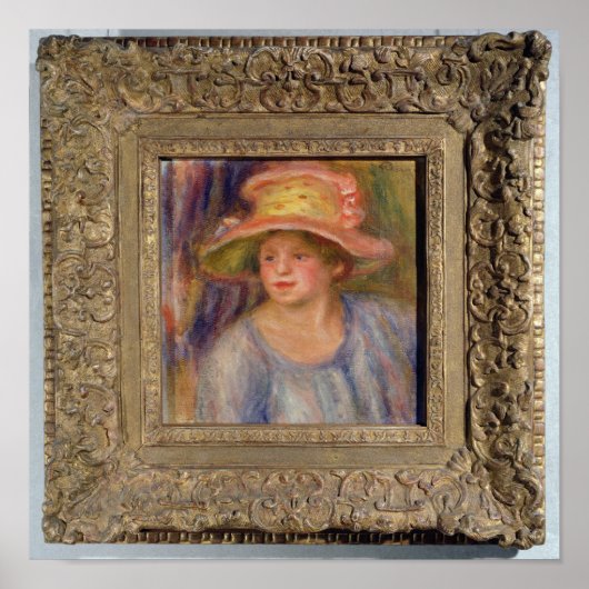 Pierre A Renoir | Vrouw met Pet Poster (Voorkant)