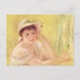 Pierre A Renoir   Vrouwen in een Pet met stro Briefkaart