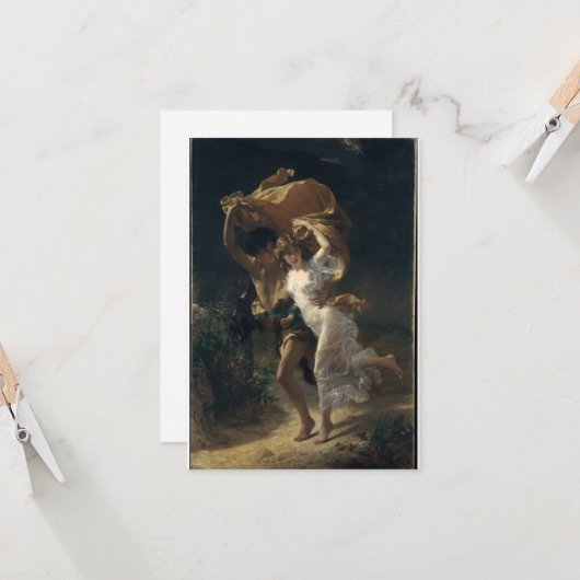 Pierre-Auguste Cot - Het Storm Kaart (Voorkant / Achterkant in situ)