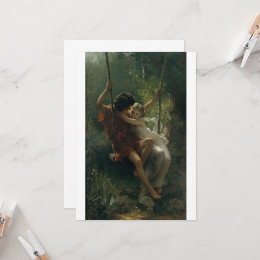 Pierre-Auguste Cot - Springtime Kaart (Voorkant / Achterkant in situ)