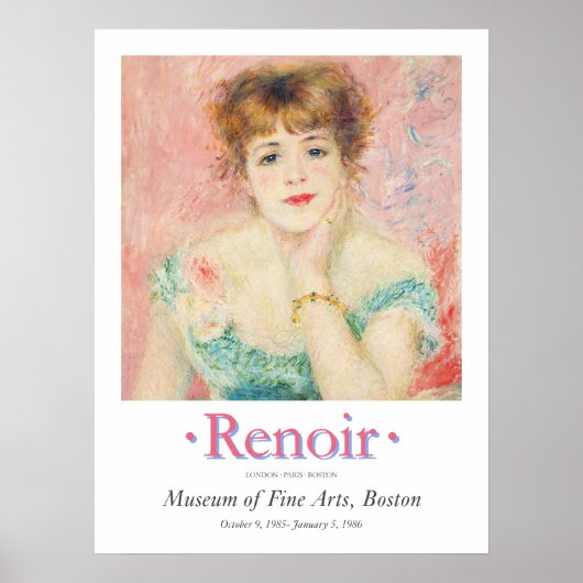 Pierre Auguste Portrait Jeane Samary Art Exhibit Poster (Voorkant)