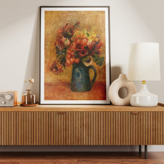 Pierre-Auguste Renoir 1889 Vaas met bloemen Poster