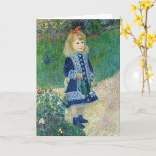 Pierre-Auguste Renoir - A Girl with a Watering Can Kaart (Gele Bloem)