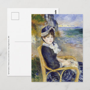 Pierre-Auguste Renoir - Aan de kust Briefkaart