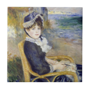 Pierre-Auguste Renoir - Aan de kust Tegeltje
