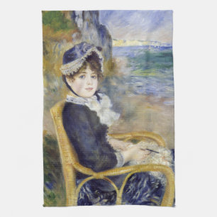 Pierre-Auguste Renoir - Aan de kust Theedoek