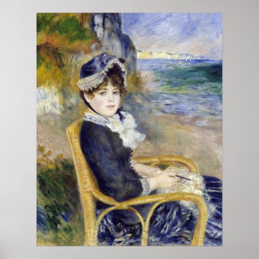 Pierre-Auguste Renoir - Aan de zeekant Poster (Voorkant)