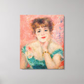 Pierre-Auguste Renoir - Actress Jeanne Samary Canvas Afdruk (Voorkant)