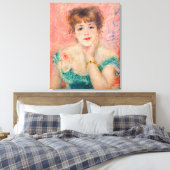 Pierre-Auguste Renoir - Actress Jeanne Samary Canvas Afdruk (Insitu (Slaapkamer))