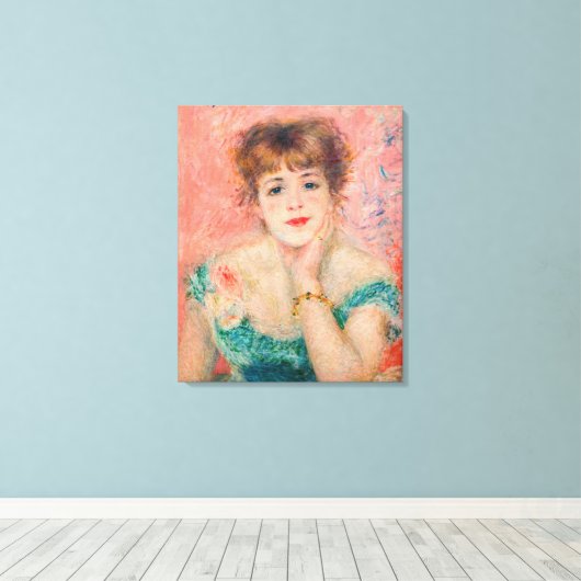 Pierre-Auguste Renoir - Actress Jeanne Samary Canvas Afdruk (Insitu (Houten vloer))
