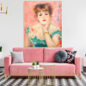 Pierre-Auguste Renoir - Actress Jeanne Samary Canvas Afdruk (Insitu (Woonkamer))