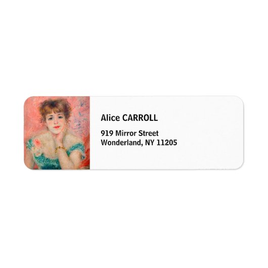 Pierre-Auguste Renoir - Actress Jeanne Samary Etiket (Voorkant)