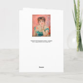 Pierre-Auguste Renoir - Actress Jeanne Samary Kaart (Achterkant)