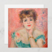 Pierre-Auguste Renoir - Actress Jeanne Samary Kaart (Voorkant / Achterkant)