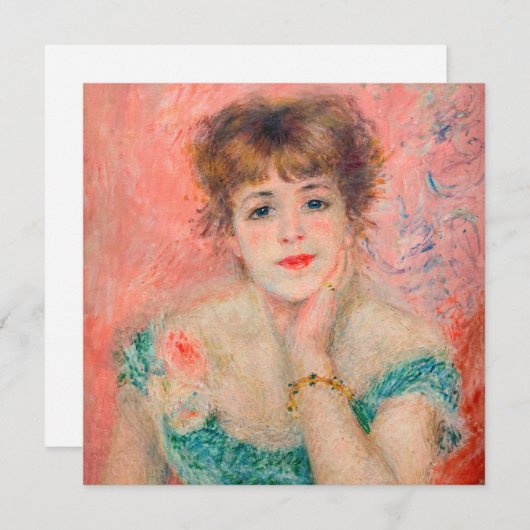 Pierre-Auguste Renoir - Actress Jeanne Samary Kaart (Voorkant / Achterkant)