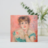 Pierre-Auguste Renoir - Actress Jeanne Samary Kaart (Staand voorkant)